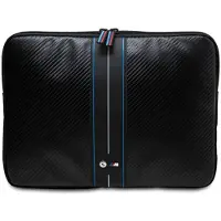 BMW Mouw BMCS16COMSCAKL 16" czarny/zwart Carbon Blauw Strepen (16"), Laptoptas, Zwart