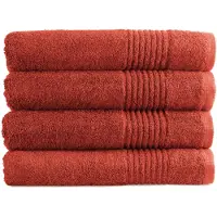 PHLOX Handdoek Supreme Collectie - 70x140 - 4 stuks - OEKO-TEX Made in Green - 600 g/m2 zacht katoen - terracotta