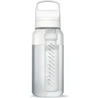 LifeStraw Go Polar White GO-1L-WHT BPA-Free Plastic, waterfles met 2-stage filter, 1L