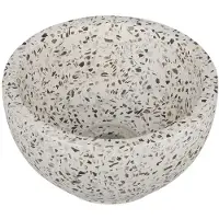 Differnz River waskom - 23x23x12cm - terrazzo zwart/wit