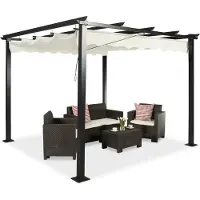 Garden Point Vrijstaande terraspergola Tenerife 3 x 3m crème