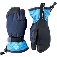 Hestra Gauntlet CZone, 3-vinger skihandschoenen, junior, blauw