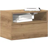 vidaXL Nachtkastjes 2 st wandgemonteerd 45x26x28,5 cm artisanaal eiken