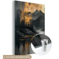 MuchoWow Glasschilderij 30x40 cm - Schilderij acrylglas - Natuur - Abstract - Landschap - Modern - Foto op glas - Muurdecoratie woonkamer - Wanddecoratie slaapkamer - Schilderijen