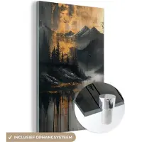 MuchoWow Glasschilderij 120x180 cm - Schilderij acrylglas - Natuur - Abstract - Landschap - Modern - Foto op glas - Muurdecoratie woonkamer - Wanddecoratie slaapkamer - Schilderijen
