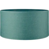 Home Sweet Home Lampenkap Canvas - Turkoois - cilinder - 50/50/25cm - van stof - Moderne stoffen Lampenkap voor E27 lamphouder - RoHS getest - voor hanglamp, en vloerlamp