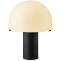 Home Sweet Home tafellamp Mushroom zwart metaal - opaalglas