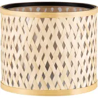 Home Sweet Home Bamboo Lampenkap - Cilindrisch - Beige - Boheemse stijl - ø20 x 17 cm - E27 fitting - Ontworpen voor tafellampen en Pendellamp - Ontworpen voor woonkamer en eetkamer
