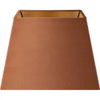 Home Sweet Home Fluweel - Velvet Lampenkap - Rectangle - Grey + goud - Luxe stijl - 20 x 20 x 14 cm - E27 fitting - voor tafellampen - voor woonkamer en eetkamer