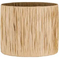 Home Sweet Home Raffia lampenkap - cilindrisch - beige - Boheemse stijl - ø20 x 17 cm - E27 fitting - Ontworpen voor tafellampen en Pendellamp - Ontworpen voor woonkamer en eetkamer