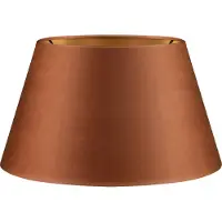 Home Sweet Home Fluweel - Velvet Lampenkap - Conisch - Bruin + goud - Luxe stijl - ø30 x 17 cm - E27 fitting - voor tafellampen - voor woonkamer en eetkamer