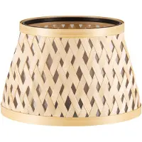 Home Sweet Home Bamboo Lampenkap - Conisch - Beige - Boheemse stijl - ø20 x 13 cm - E27 fitting - Ontworpen voor tafellampen en Pendellamp - Ontworpen voor woonkamer en eetkamer