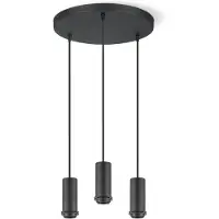 Home Sweet Home Moderne verlichtingspendel Pendel Xxl voor lampenkap - Zwart - 35/35/137.5cm - 3 lichts hanglamp gemaakt van Metaal - geschikt voor E27 LED lichtbron - voor lampenkap met doorsnede max.16cm