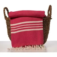 Lalay Hamamdoek Krem Sultan XXL fuchsia 220x170cm van Lalay