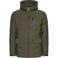 Mario Russo Padded Woven Jacket - Jas Heren - Winterjas Heren - Waterafstotend - Winddicht - Groen - XL