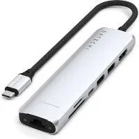 Satechi 6-in-1 USB-C Slim Multiport Adapter Zilver