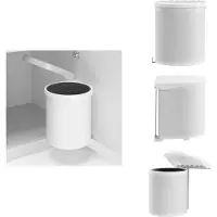 vidaXL Ingebouwde Vuilnisbak - Ingebouwde Vuilnisbakken - Kast Vuilnisbak - Kast Vuilnisbakken - Keukenvuilnisbak ingebouwd 12 L kunststof