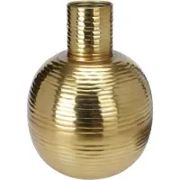 Home & Styling Boeket vaas Athens - metaal - metallic goud - D25 x H34 cm - Moderne woonstijl - bloemenvaas