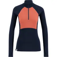 Ulvang Peak Map Half Zip, thermoshirt, dame, donkerblauw/roze