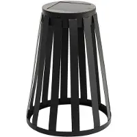 QAZQA Buiten tafellamp zwart incl. LED 3-staps dimbaar solar en oplaadbaar - Penny
