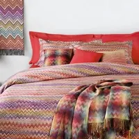 Missoni Dekbedovertrek John Red Multicolor Katoen-240 x 200 / 220 cm | Lits-Jumeaux