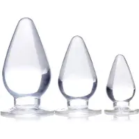 Master Series Triple Cones Anaalplug Set Van 3 - Transparant