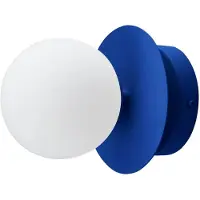 Globen Lighting Art Deco IP44 wandlamp/plafondlamp Blauw-Wit