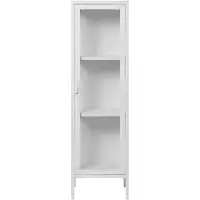 House Nordic Vitrinekast Brisbane | staal wit 40x140x35 cm vitrinekasten | NADUVI