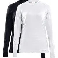 Craft Core Baselayer Thermo Shirt Dames (2-pack) Zwart - Wit S
