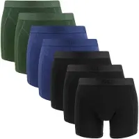 Bamboo Basics Rico Boxershorts Heren (7-pack) Zwart - Blauw - Groen L