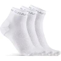 Craft Core Dry Mid Crew Socks 3 Pairs Wit EU 46-48 Man,Vrouw
