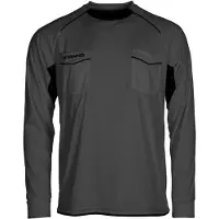 Stanno Bergamo Scheidsrechter Shirt Senior Antraciet - Zwart XXL