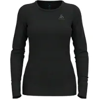 Odlo - Women's Baselayer Top Crew Neck L/S Merino 200 - Merino-ondergoed M, zwart