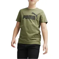 Puma Essential Logo Shirt Junior Olijfgroen - Zwart 116