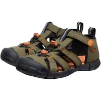 Keen Sandalen 'Seacamp II' grijs / olijfgroen / oranje / zwart