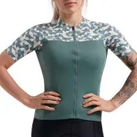 Rogelli Essential Graphic Fietsshirt - Korte Mouwen - Dames - Mint - Maat M