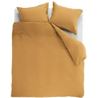 Ambiante Cotton Uni dekbedovertrek - Effen - Lits-Jumeaux XL - 260x200/220 cm - Oker