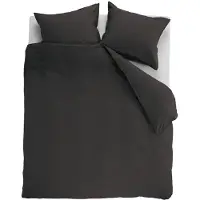 Ambiante Dekbedovertrek Cotton Uni Anthracite Katoen-260 x 200 / 220 cm | Extra Breed