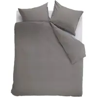 Ambiante Dekbedovertrek Cotton Uni Grey Katoen-200 x 200 / 220 cm | 2-Persoons