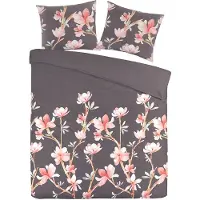 Papillon Dekbedovertrek Esmee Grijs Satijn-200 x 200 / 220 cm | 2-Persoons