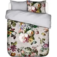Essenza Dekbedovertrek Fleur Dekbedovertrek Grey Satijn-260 x 200 / 220 cm | Extra Breed