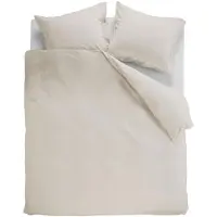 Ambiante Dekbedovertrek Cotton Uni Sand Katoen-200 x 200 / 220 cm | 2-Persoons