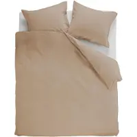 Ambiante Cotton Uni dekbedovertrek - Effen - Tweepersoons - 200x200/220 cm - Khaki