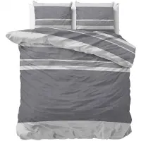 Dreamhouse Dekbedovertrek Skylar Anthracite Flanel-240 x 200 / 220 cm | Lits-Jumeaux