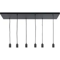 Highlight Fantasy Hanglamp | 6x E27 Max 60W | Voor Fantasy lampen | Dimbaar | Zwart