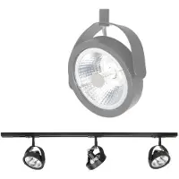 Highlight 1-fase railset 100cm Malta zwart met 3 spots