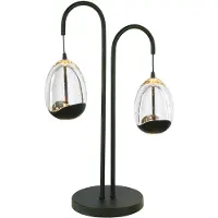 Highlight Tafellamp Clear Egg zwart 2-lichts
