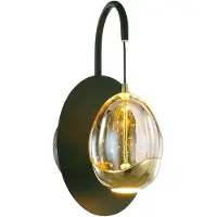 Highlight Wandlamp Golden Egg zwart enkel