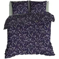 Romanette Dekbedovertrek Muriel Blauwgrijs Flanel-260 / 270 x 200 / 220 cm | Extra Breed