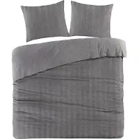 Papillon Dekbedovertrek Beaufort Antraciet Flanel-200 x 200 / 220 cm | 2-Persoons